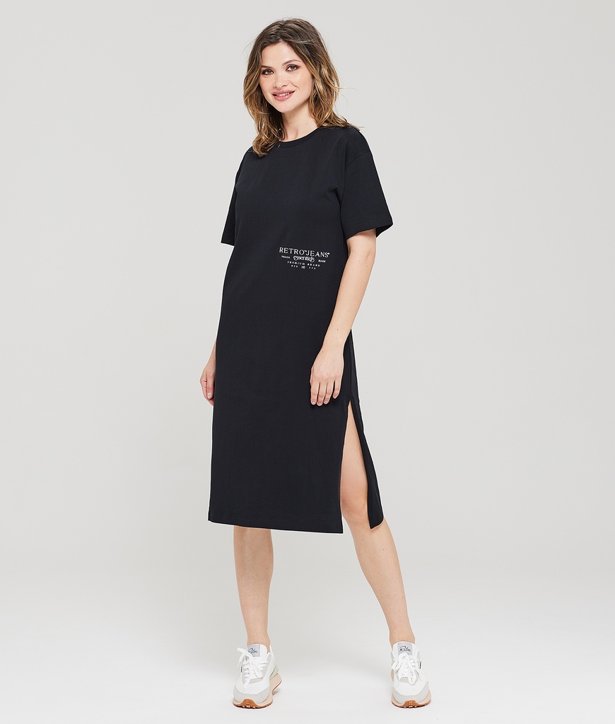 Gallien Jersey Dress, Black