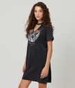 Alpine Tunic Jersey Dress, Black