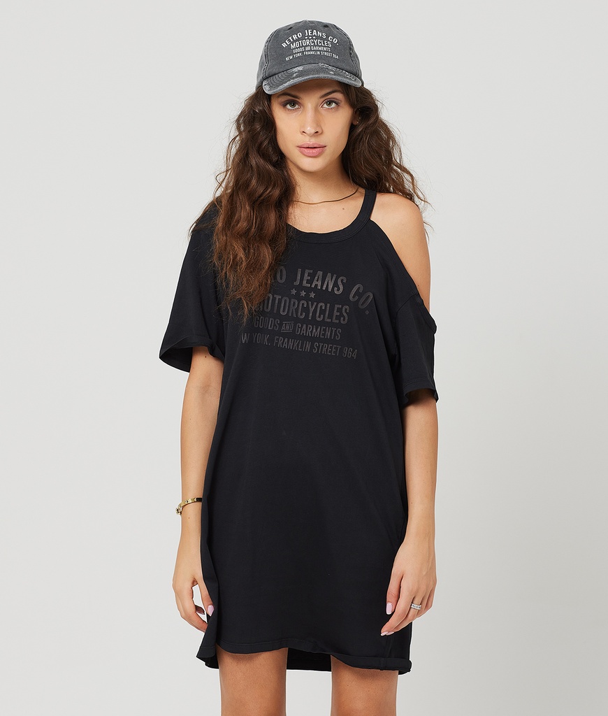 Pine Tunic Jersey Dress, Black