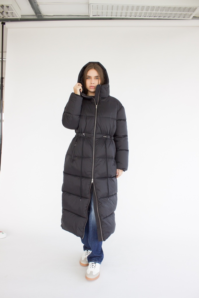 Hailey Long Jacket, Black