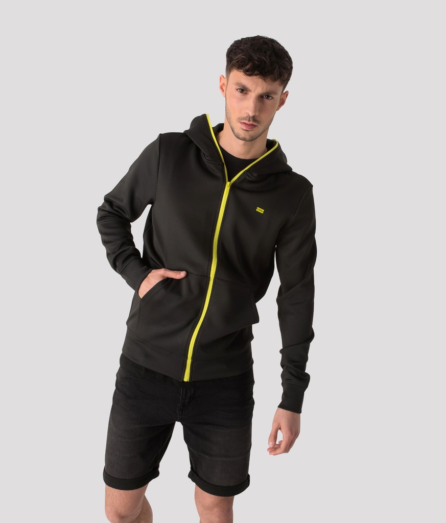 Montreal Zip Up Jogging Top, Black