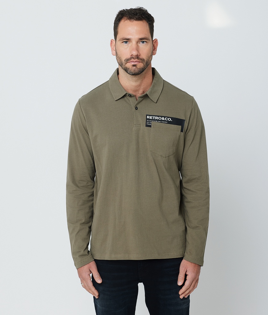 Acey Long Polo, Khaki