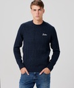 Bandit Knit Sweater, Dark Blue Melange