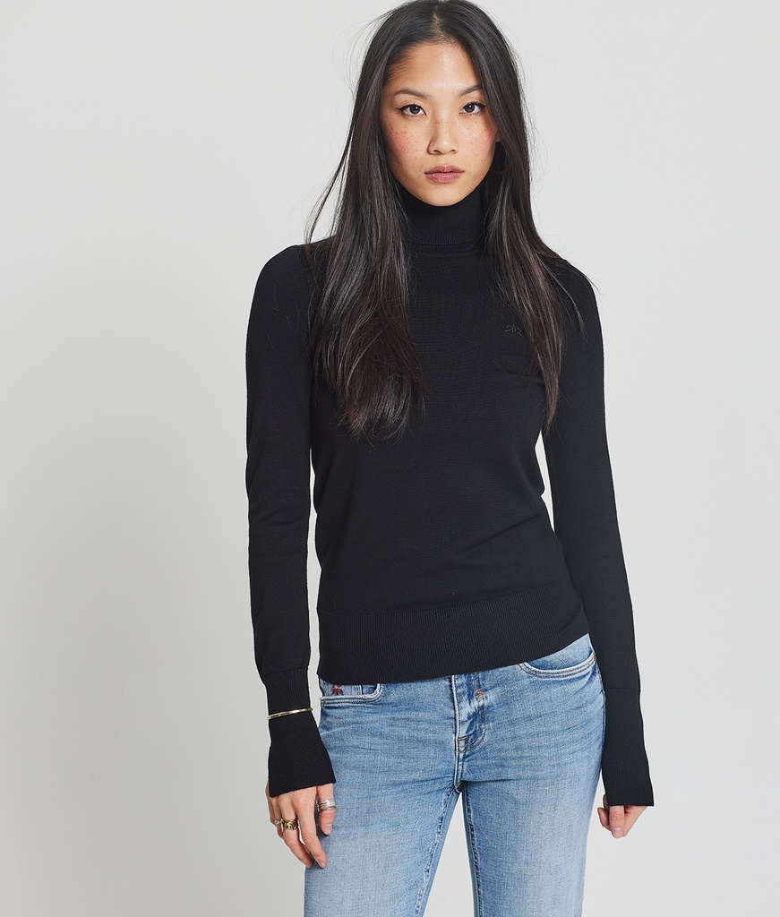 Linda Turtleneck Sweater, Black