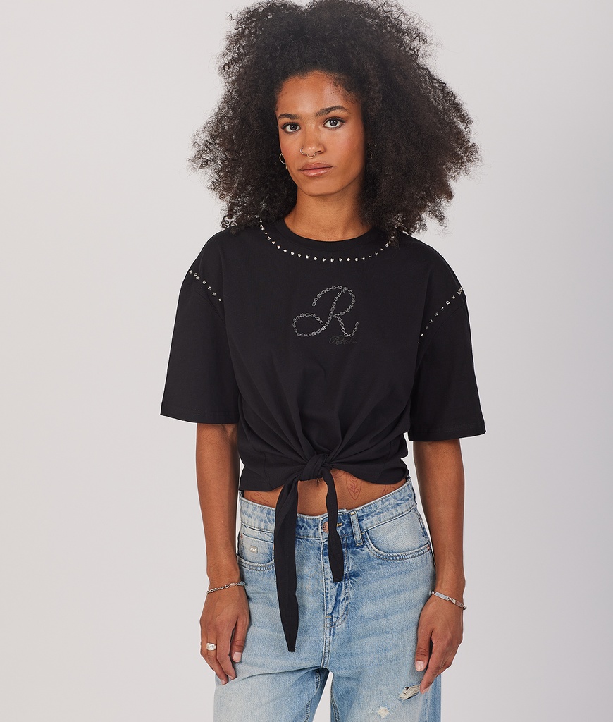 Lilyana Cropped Top, Black