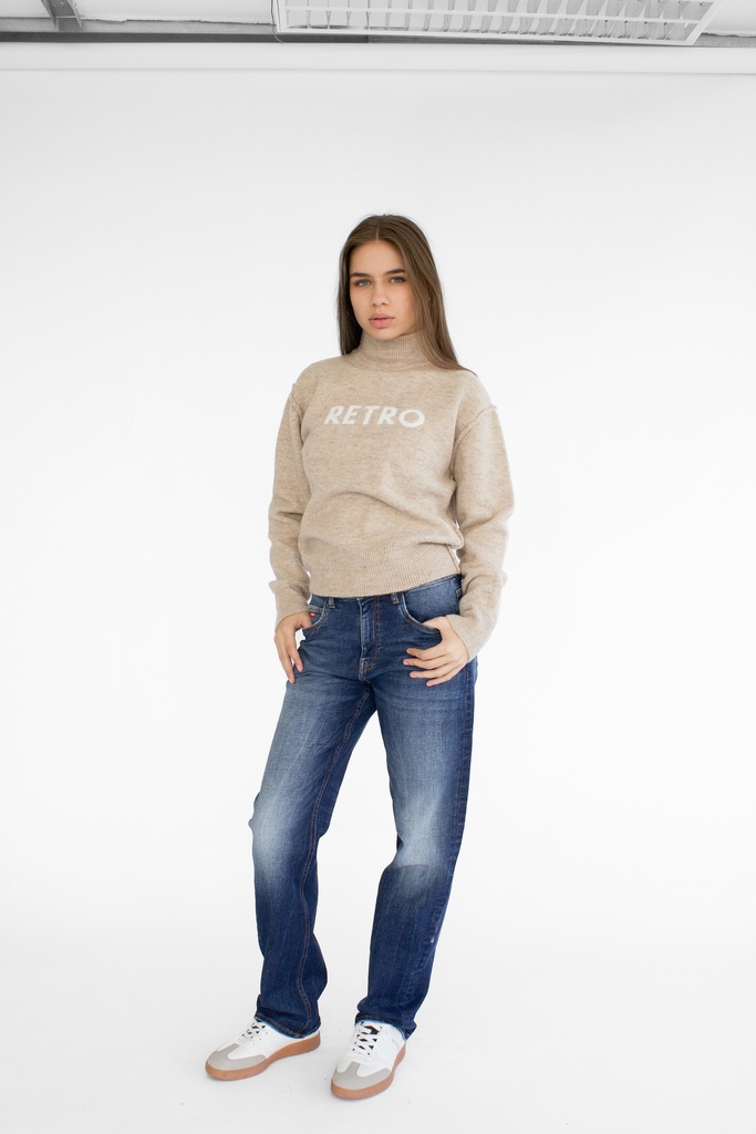 Hailey Turtleneck Sweater, Beige