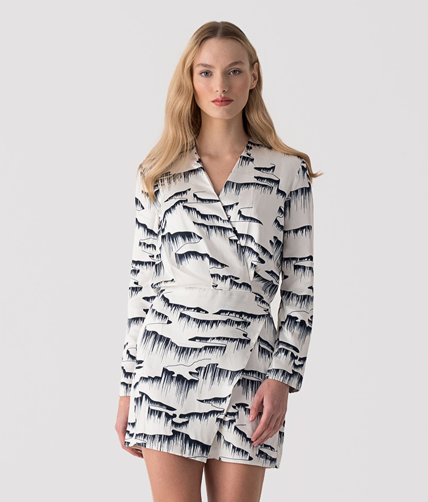 Vera Woven Dress, Overprinted
