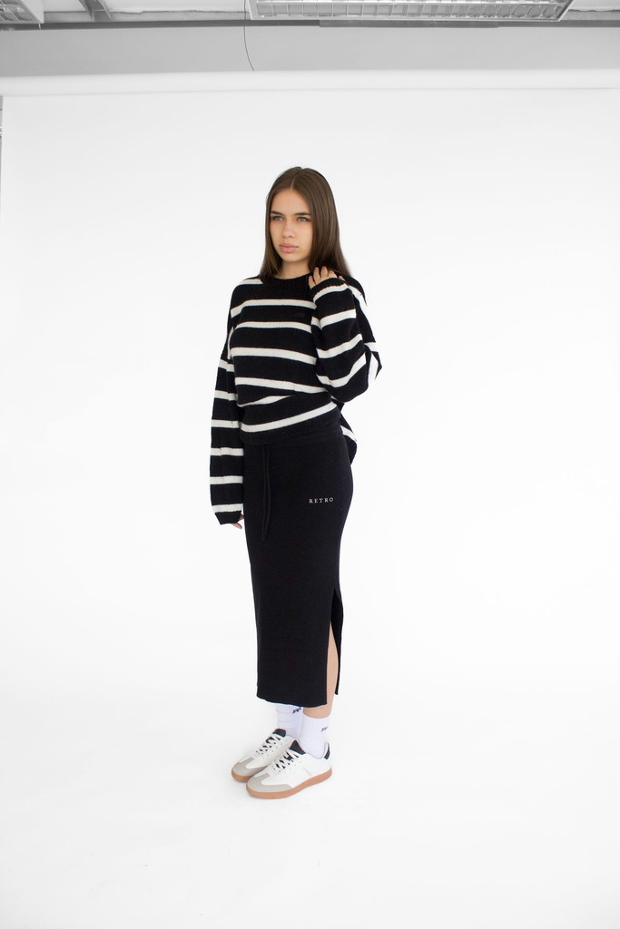 Diana Woven Skirt, Black