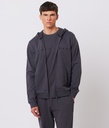 Maxim Zip Hoodie Jogging Top, Asphalt