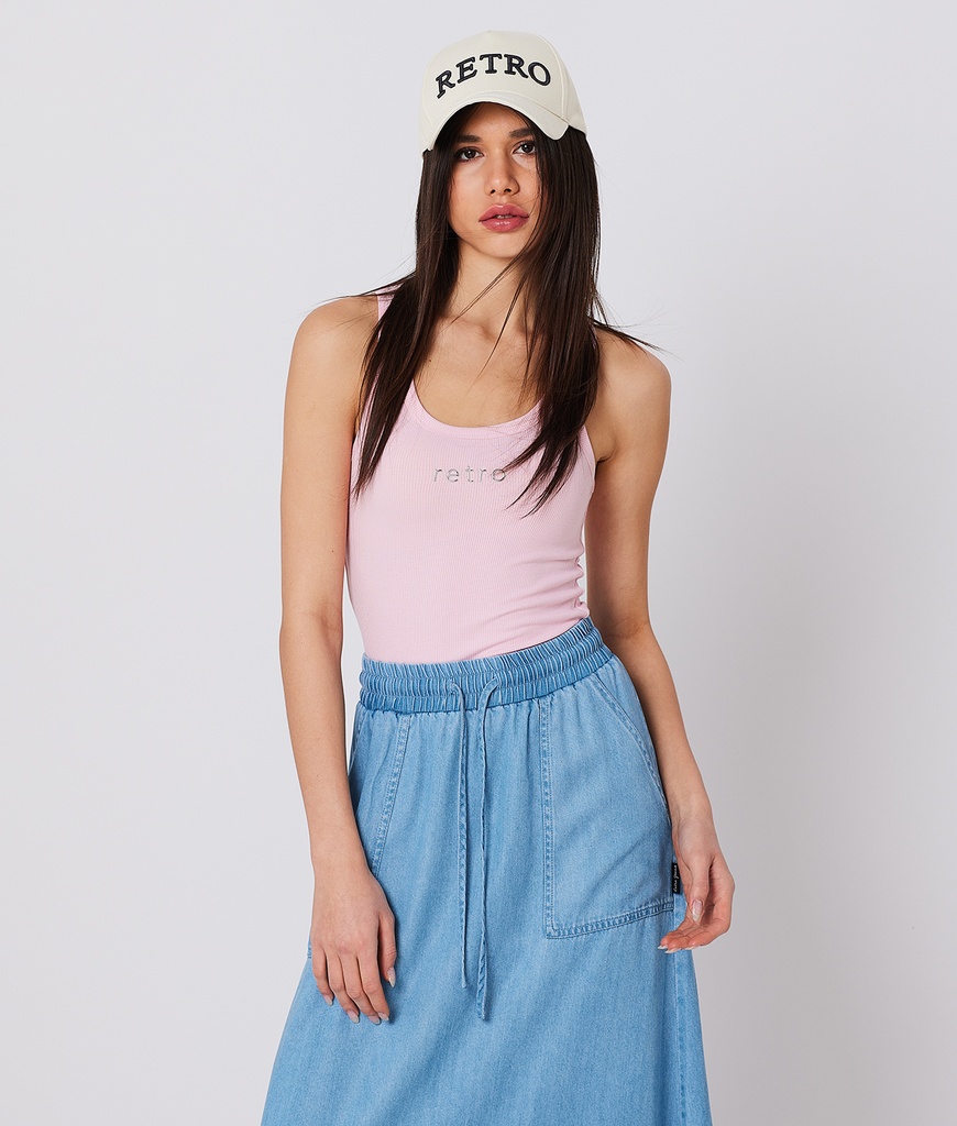 Bella Rib Tank Top, Light Blue