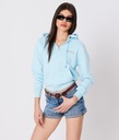 Bella Zip Hoodie Jogging Top, Light Blue