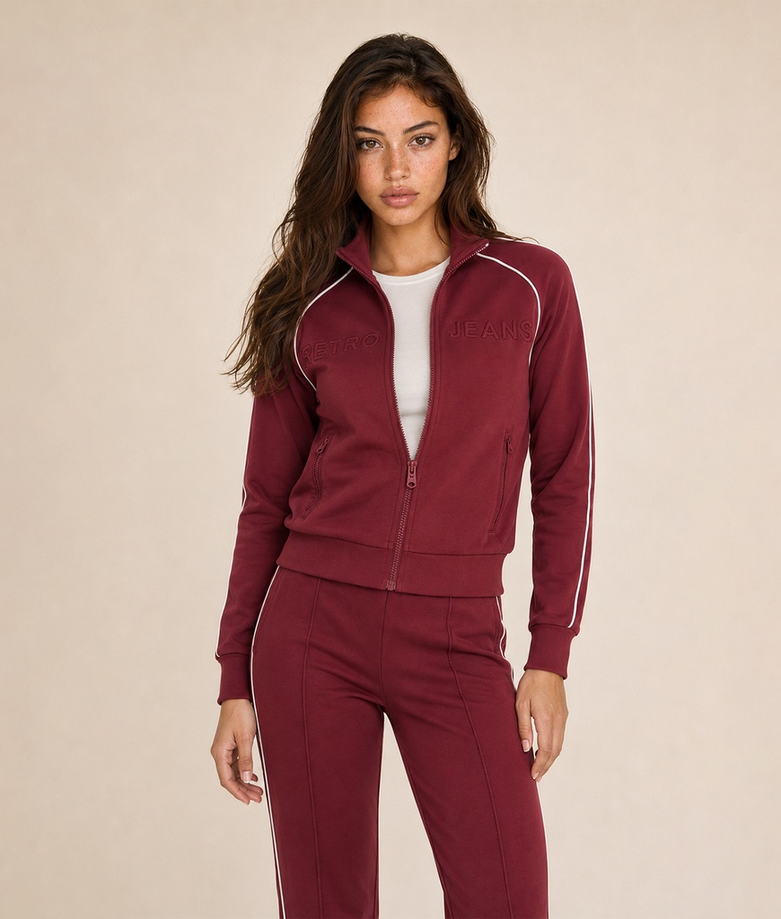 Mitzi Jogging Top, Bordeaux