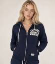 Joyce Zip Hoodie Jogging Top, Dark Blue