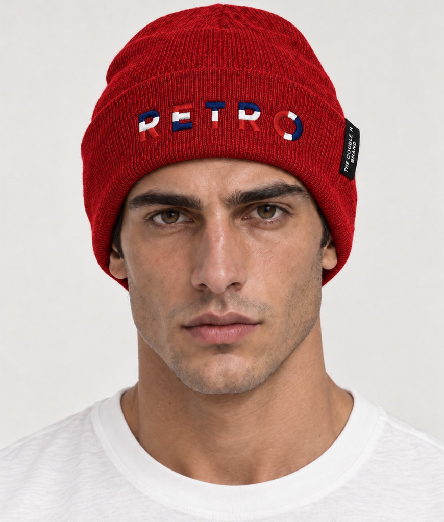 Anniversary M Knitted Hat, Red