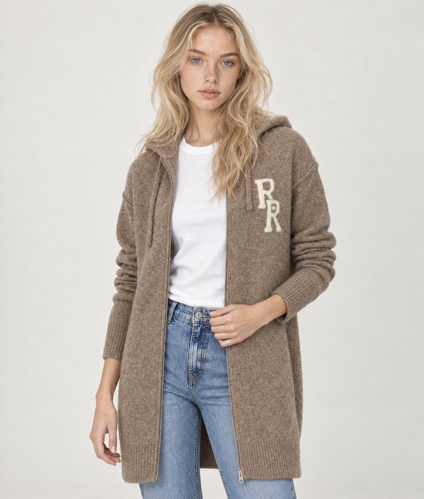 Anastacia Cardigan, Brown Melange
