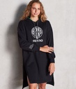 Winder Hoodie Jogging Dress, Black
