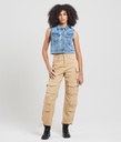 Eileen Baggy Woven Pants, Beige