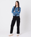 Hailey Cargo Woven Pants, Black