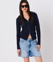 Rosemary Hoodie Cardigan, Dark Blue