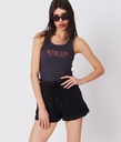 Piper Rib Tank Top, Anthracite