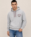 Zion Hoodie Jogging Top, Grey Melange