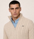 Gabriel Half Zip Sweater, Sand